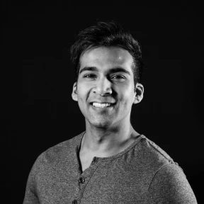 Photo of Aabesh De from Reverb sharing his experience working with EvinceDev on an music gear marketplace development project